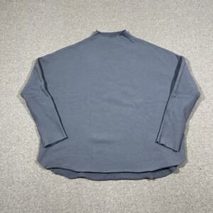 NWOT Frank & Eileen Womens Sz S Blue Effie Funnel Neck Capelet Sweatshirt